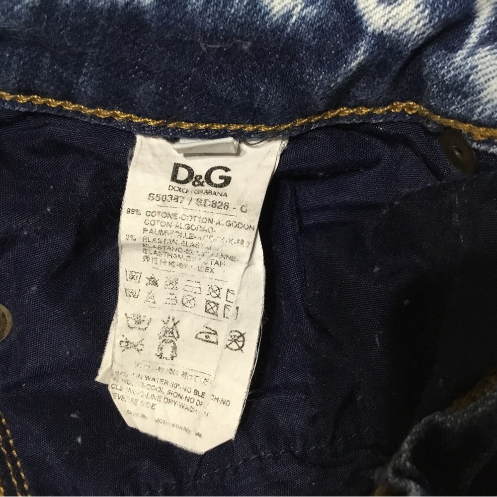 Dolce and Gabbana acid wash distress jeans size 25 - Picture 12 of 14